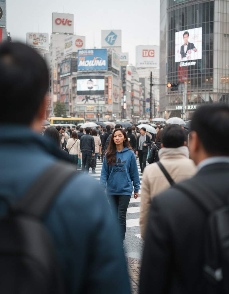 Ailisha 在 涉谷十字路口