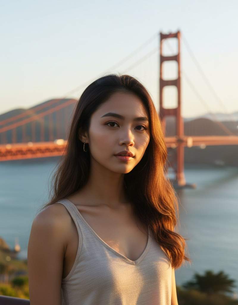 Ailisha 在 Golden Gate Bridge