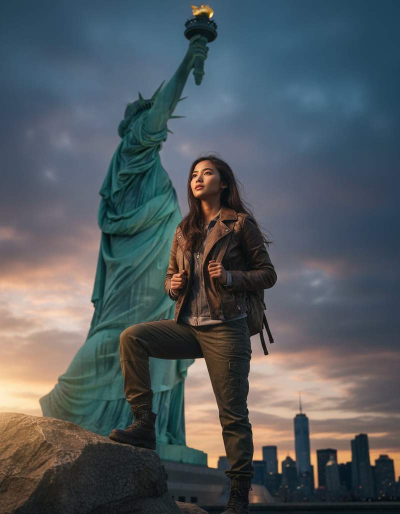 Ailisha 在 Statue of Liberty